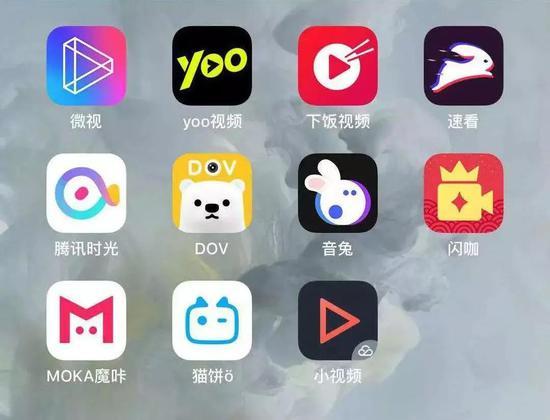 腾讯旗下短视频矩阵(不完全统计)