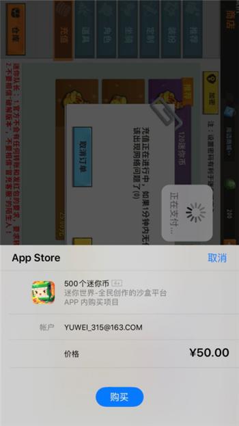 图 11 迷你世界购买页面