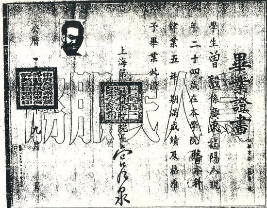 曾毅毕业证书