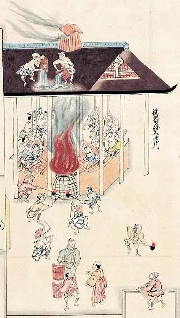 日本17-18世纪铸钱场用踏鞴鼓风熔铁(李延祥 供图)
