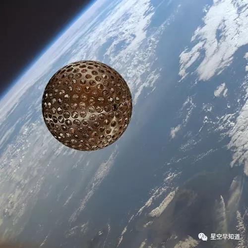示意图:飞行在轨道上的LAGEOS卫星 来源:NASA
