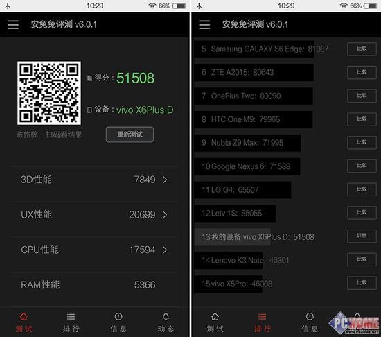X6 Plus安兔兔测试