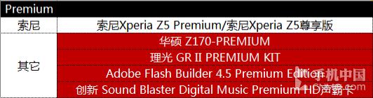 Premium后缀机型