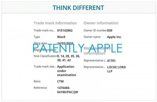 苹果更新“Think Different”的商标(图片来自cnbeta)