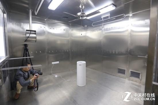 30立方米实验舱用于进行CADR洁净空气量测试