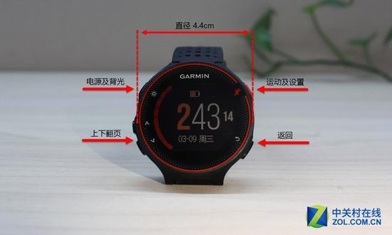 手表直径及按键说明