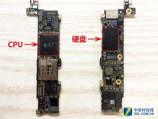 图为 iPhone 5s主板