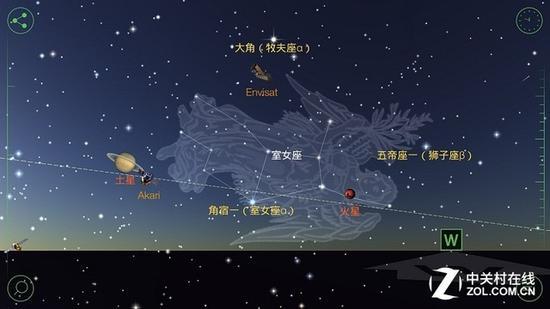 《star walk》可利用手机定位功能实现观测