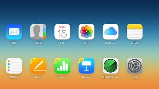 iCloud中的功能(图片引自iCloud官网)