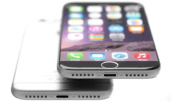 取消3.5mm耳机接口的iPhone概念图(图片引自百度贴吧)