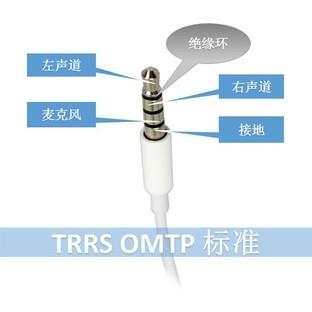 3.5mm 4段式耳机接口分类(图片引自百度贴吧)