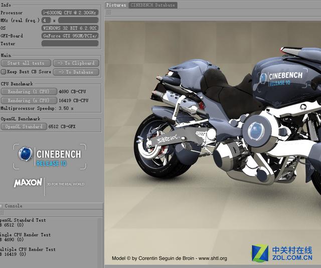 CINEBENCH R10测试结果