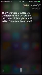 Siri截图(节选自CNET)