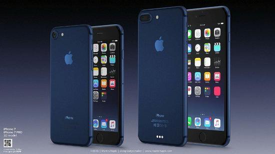 深蓝色iPhone 7/7 Plus概念图(图片引自MartinHajek)