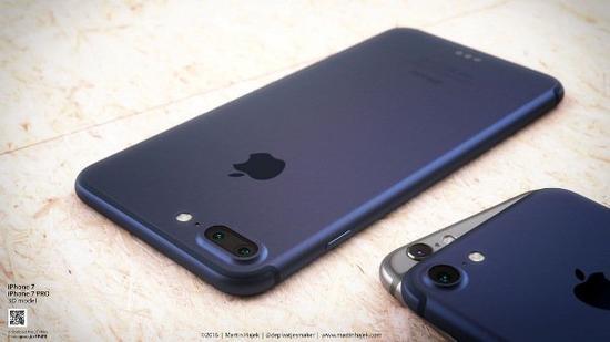 深蓝色iPhone 7 Plus概念图(图片引自MartinHajek)