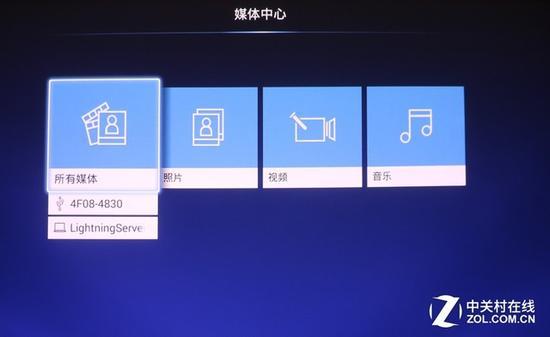 海信4K激光电视的媒体中心(读取U盘)