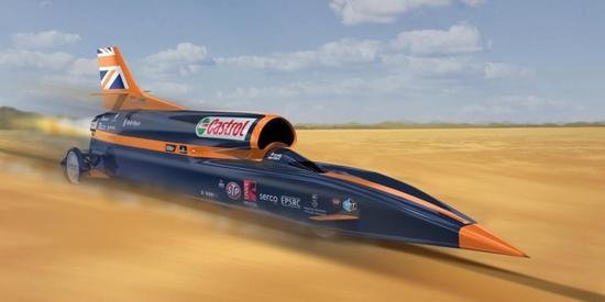 据国外媒体报道,英国 Bloodhound SSC 猎犬超音速汽车将于明年在南非沙漠挑战世界陆地速度纪录。