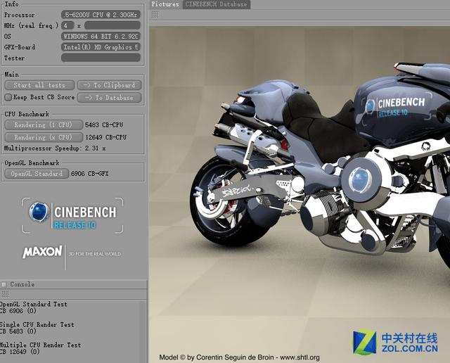 CINEBENCH R10测试结果