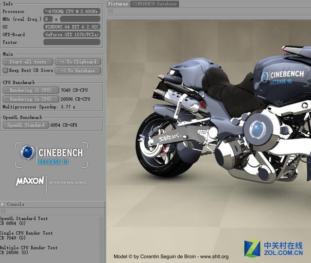 CINEBENCH R10测试结果