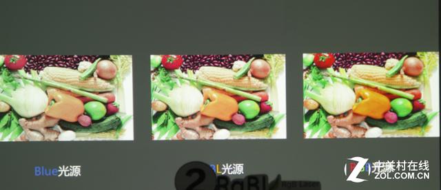 单色激光、双色激光以及RGB激光色彩对比