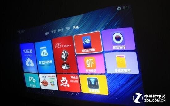 我们实测过程中激光电视在普通幕布上的效果