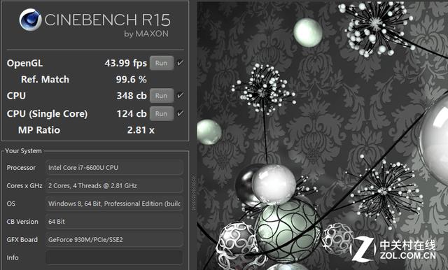 CINEBENCH R15测试数据