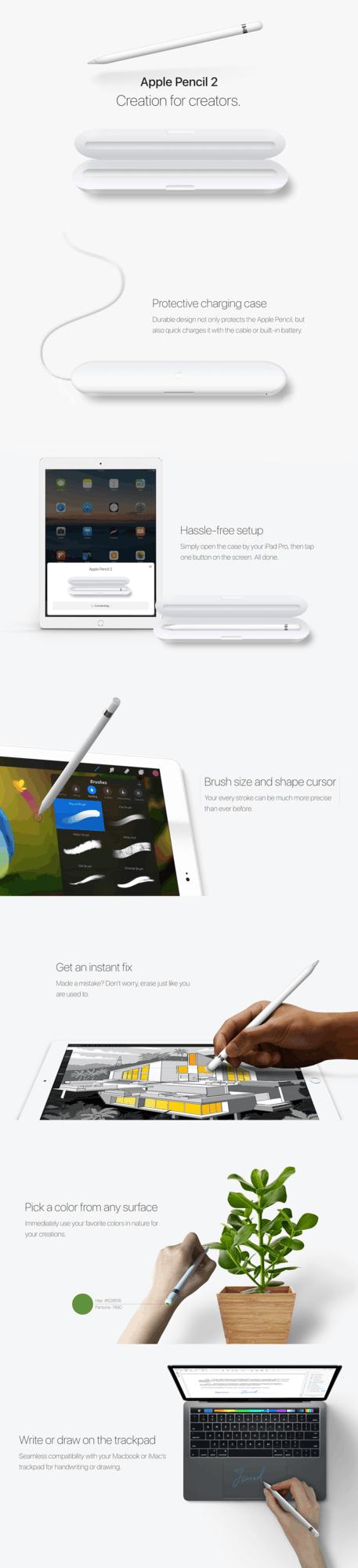 Apple Pencil 2设想的功能
