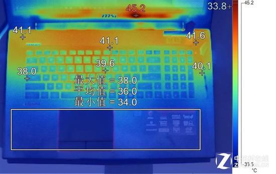 微星GT73 VR表面温度