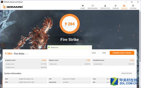 3DMark Firestrike 9284