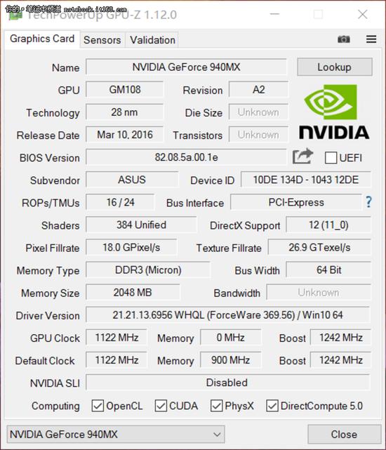 NVIDIA GeForce 940MX独立显卡