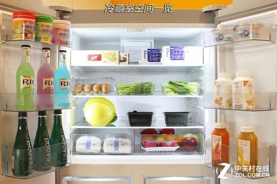 冷藏室容量相当大 一次收揽众多食材