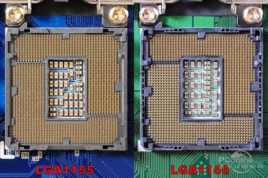 LGA 1156到1155的防呆口变化