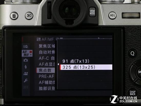 富士X-T20可以在91点或者325点间切换