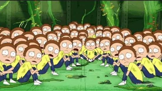 Rick and Morty第二季中,来自不同时空的Morty坐在一起