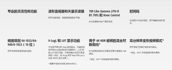 现在具有或后续固件升级可获得的功能