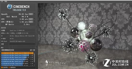 CINEBENCH R11.5测试数据