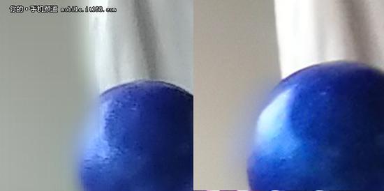 细节对比(左:努比亚;右:荣耀)
