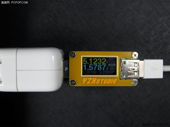 苹果原装Lightning to USB数据线:5.1232V×1.5787A=8.0879W
