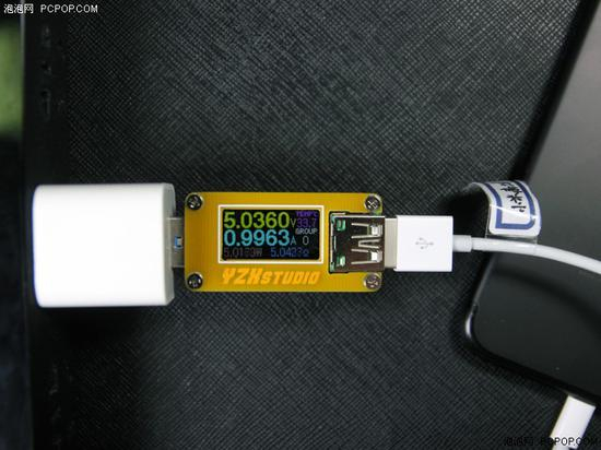 小米Lightning to USB数据线 :5.0360V×0.9963A=5.0163W