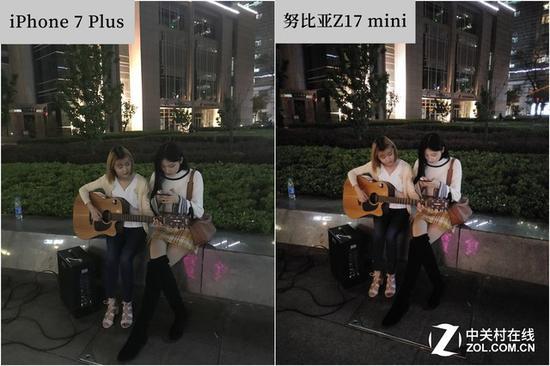 背照式手机和堆栈式手机拍摄样张对比