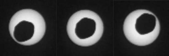 图3。 好奇号火星车拍摄下的火星日食,遮挡者为火卫一(来源:NASA)