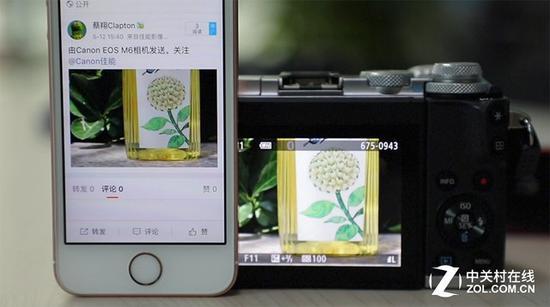 佳能EOS M6还可以直接联网发微博,在分享照片时更加方便