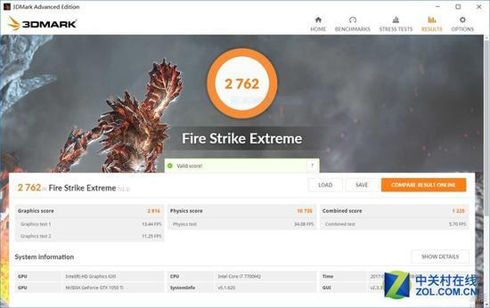 3Dmark Firestrike Extreme 2762