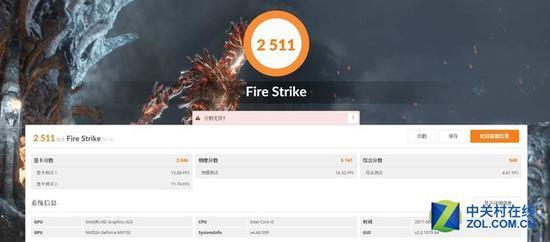 Fire Strike测试数据
