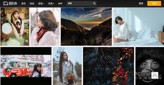 不翻墙的话,图虫是国内的Flickr,是较专业而严肃的摄影社区,图片质量较高。