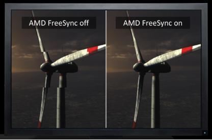 AMD FreeSync技术在解决了画面“撕裂”的同时保证了游戏流畅运行