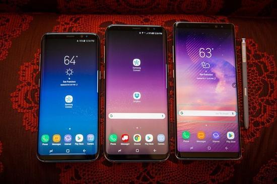 三星S8/S8+/Note 8(图片引自CNET)