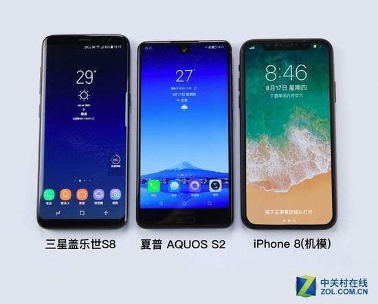 iPhone8(机模)与目前已有全面屏手机对比