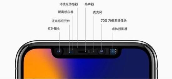 额头开孔排布(图片来自 The Verge)