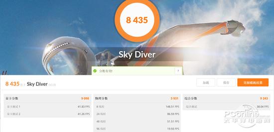 3DMark Sky Diver测试